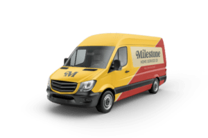 Milestone Electric, A/C, & Plumbing service van